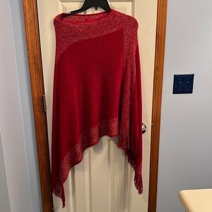 Red Chances R sweater fits medium to large
